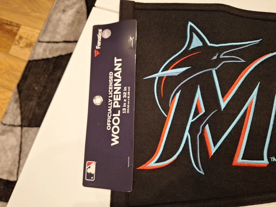 Miami Marlins MLB 13" X 32" Pennant - Image 2 of 2