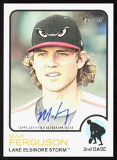 2022 Topps Heritage Minor League Max Ferguson Real One Autograph Auto Storm
