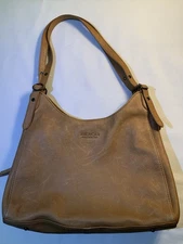 American Leather Co. Lenox Triple Entry Satchel Brown EUC