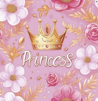 20 Servietten Pink Princess Crown Krone Prinzessin Blumen MäDchen Rosa 33X33Cm