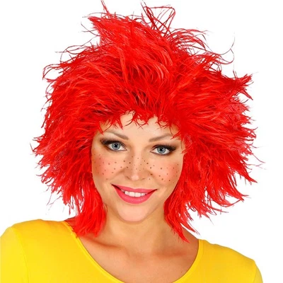 WIDMANN S.R.L. Rote Wuschelkopf Perücke für Karneval Clownsperücke strupplige Märchenperücke