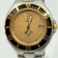 AUTHENTIC OMEGA SEAMASTER Professional 200M goldDial QZ mens Watches