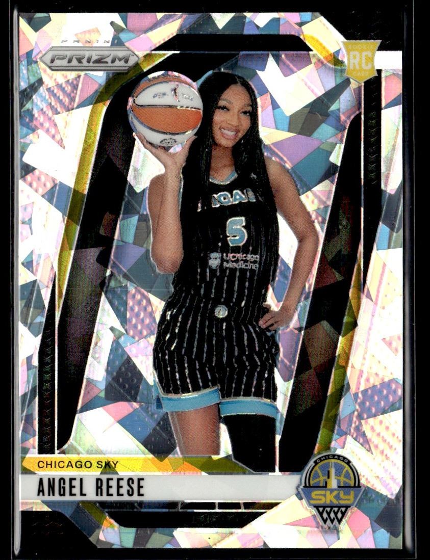 2024-25 Panini WNBA Cracked Ice Silver Prizm Angel Reese RC Chicago Sky #147