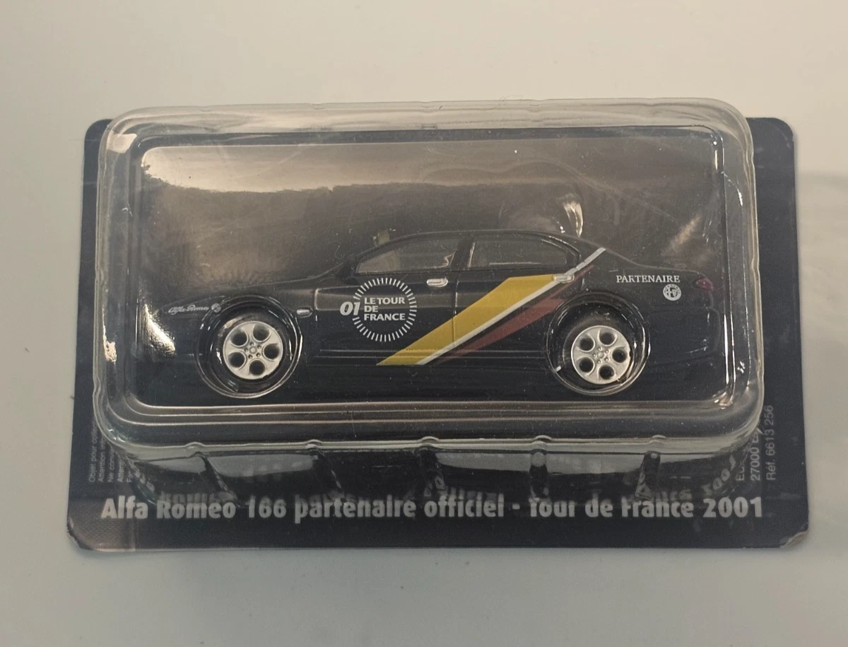 Voiture Miniature Alfa Romeo 166 partenaire officiel TDF 2001 Échelle 1/43