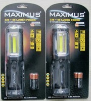 2X Maximus Led Arbeitslampe 335 + 66 Lumen Power 3 + 1 W - Incl. 3 Aa Batterien