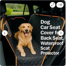 Dog Car Seat Cover for Back Seat, Waterproof Seat Protector Scratchproof ,Black