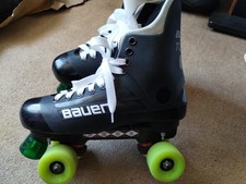 Bauer Turbo 33 Roller Skates US Size9 (UK8) Green Sims Street Snakes Pro8 Plates
