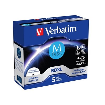 Verbatim MDISC archival BDXL 100GB Blu-ray 5er-Pack JewelCase