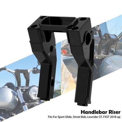 Black 6'' Riser Clamp Kit 1'' Handlebar fIT For Harley Sport Glide FLSB 2018-2023