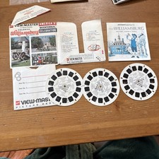 Vintage gaf A813 View-Master Colonial Williamsburg Travel 3 Set w/ Booklet