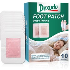 Deep Cleaning Foot Pads 10 Pcs, Natural Bamboo Vinegar Ginger Powder Foot Pat...