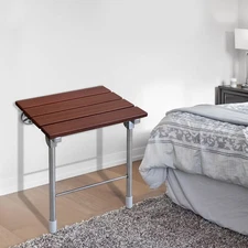 14.9"x12.2" Folding Shower Seat - Wall Mounted Solid Wood Fold Down Spa Bench