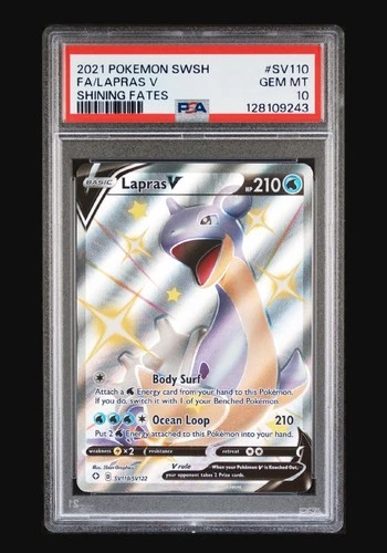 2021 Pokemon Sword&Shield Shining Fates Lapras V #SV110 Fa Shining Fates PSA 10