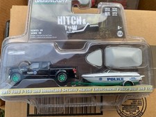CHASE Greenlight Hitch & Tow 1/64 Homeland Security 2015 Ford F-150 &Police Boat
