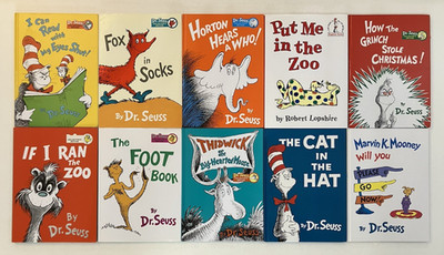 Lot 10 DR. SEUSS Large Size 8.5 x 11 Oversize GRINCH Horton CAT IN THE HAT Books