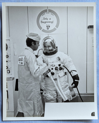 Vintage NASA Photograph APOLLO 17 Harrison ''Jack'' Schmidt w/ Alan Shepard