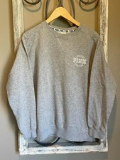 Victoria's Secret PINK Crewneck Sweatshirt  Heather Gray  Classic Logo