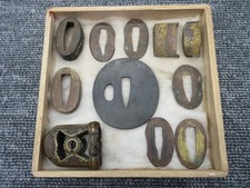 Sword Fittings 11pcsSet Japanese Sword Tsuba Sekiba Koiguchi Habaki Kojiri Fuchi