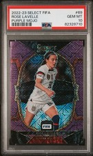 2023 Panini Select FIFA Rose Lavelle Terrace Purple Mojo USWNT🔥🇺🇸PSA 10💎