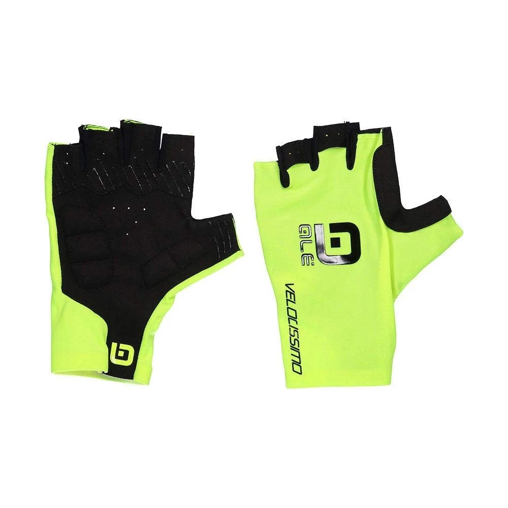 Alé Cycling Unisex Velocissimo Crono Summer Gloves Fluo Yellow/Black XXL