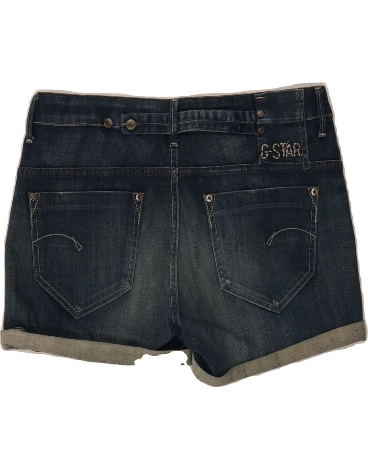 Pantalones cortos de mezclilla para mujer G-STAR W29 medio azul algodón DP02 Foto 2 de 4