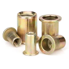 130pc Rivet Nuts #10-24 #8-32 1/4-20 5/16"-18 3/8-16UNC Rivnut Threaded Insert