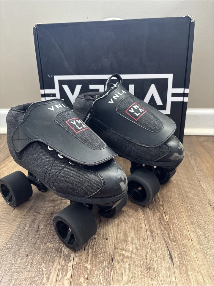 Patines VNLA Junior Quad Speed negros/grises para hombre’s 8 mujeres’s 9 usados con caja Foto 2 de 4