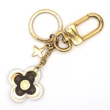 AUTHENTIC LOUIS VUITTON Bag Charm Key Ring Monogram Flower no box used beautiful