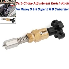 For S&S Super E, B, G Carburetors Enricher Choke Adjustment Knob Black Cross CNC