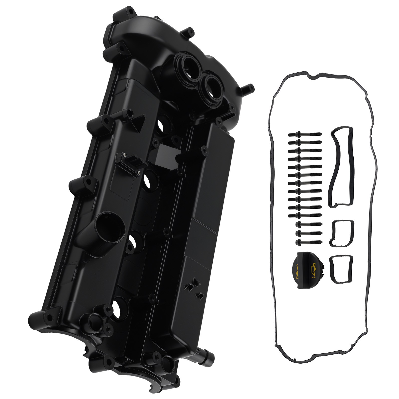 Engine Valve Cover for Ford Mustang/Fusion 2.3L 2.0L LR038319 Aluminum Black