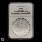 2005 American Silver Eagle NGC MS69 Brown Label -E368
