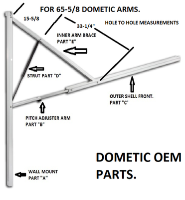 DOMETIC 8962012.400UL1 POWER RV AWNING 49-3/4
