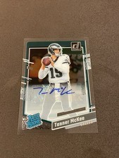 2023 Panini Donruss Clearly Tanner McKee Rated Rookie Auto Rare Clear