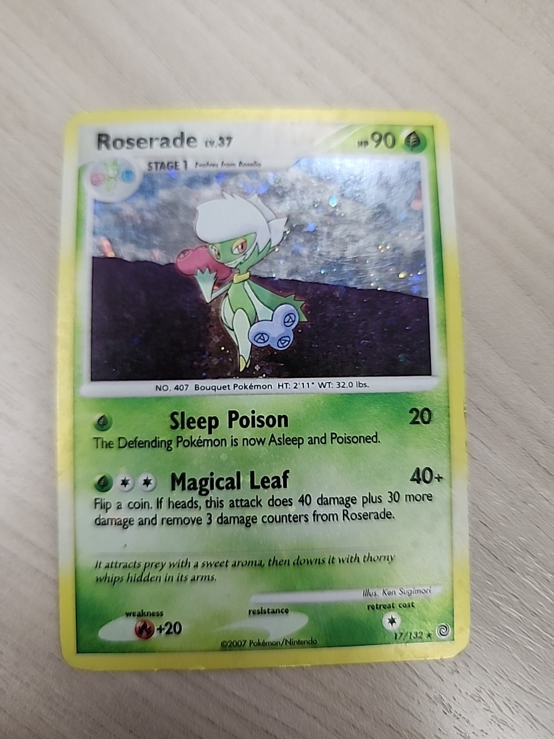 Roserade 17/132 Secret Wonders Holo NM