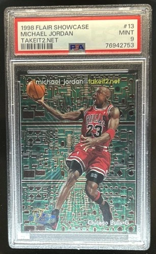 1998-99 Fleer Flair Showcase Michael Jordan takeit2.net #/1000 Bulls PSA 9