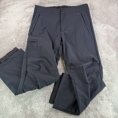 L.L.Bean Soft Shell Cargo Snow Pants Mens Large Black Fleece Lined Ski Outdoor