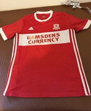 Vintage 2017/18 Middlesbrough FC Home Football Shirt - Adult Large