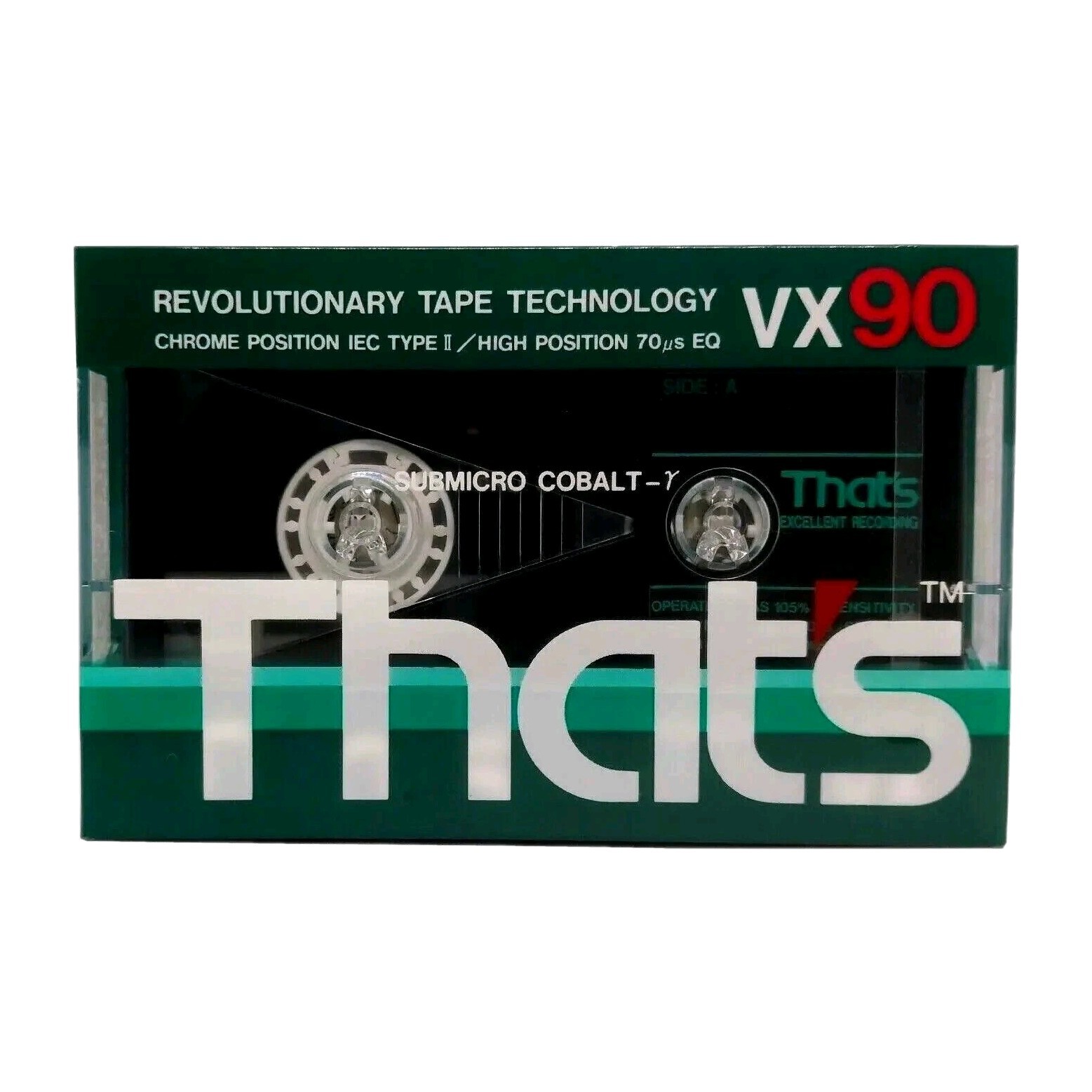 THAT'S VX90 CHROME TYPE II BLANK AUDIO CASSETTE TAPE (1989)BRAND NEW SEALED