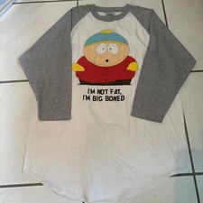 VTG 1997 SOUTH PARK Stanley DeSantis raglan 3/4 sleeve Cartman Shirt XL