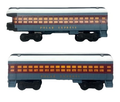 2 Lionel Train The Polar Express Passenger & Observation Cars  7-11022 G Gauge