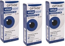 (3) Optase HYLO Night Dry Eye Ointment PM Lubricant EXPIRE 2028