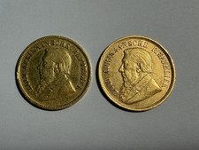 2 x South Africa 1/2 Half Pond Gold Coins 1896 & 1897 Same as Half Sovereign