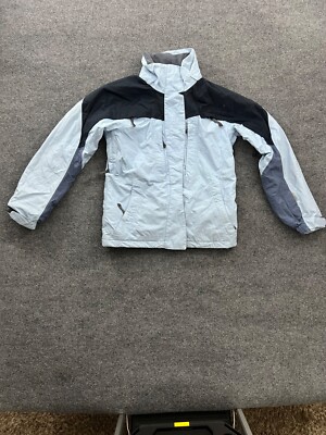 Helly Hansen Ski Jacket Womens XS Pastel Green Gray Zip Hood Vent Retro