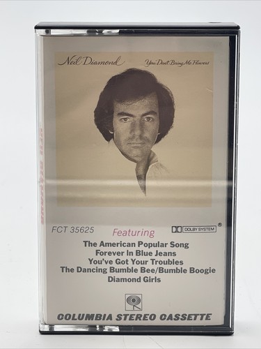 Neil Diamond You Don't Bring Me Flowers Audio Cassette Tape Vintage 1978