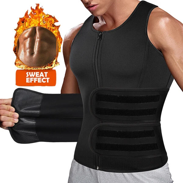 Men's Neoprene Sauna Sweat Gym Waist Trainer Vest Compression Body