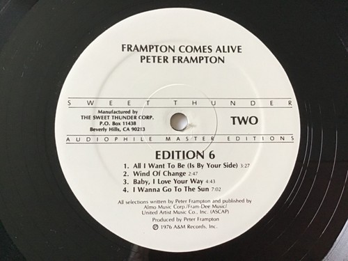 PETER FRAMPTON Sweet Thunder FRAMPTON COMES ALIVE! Audiophile Master Editions #6 - Picture 9 of 11