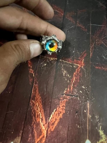 High Ranking Illuminati Freemason Eye Ring Silver Antique Vintage Metaphysical - Picture 3 of 8