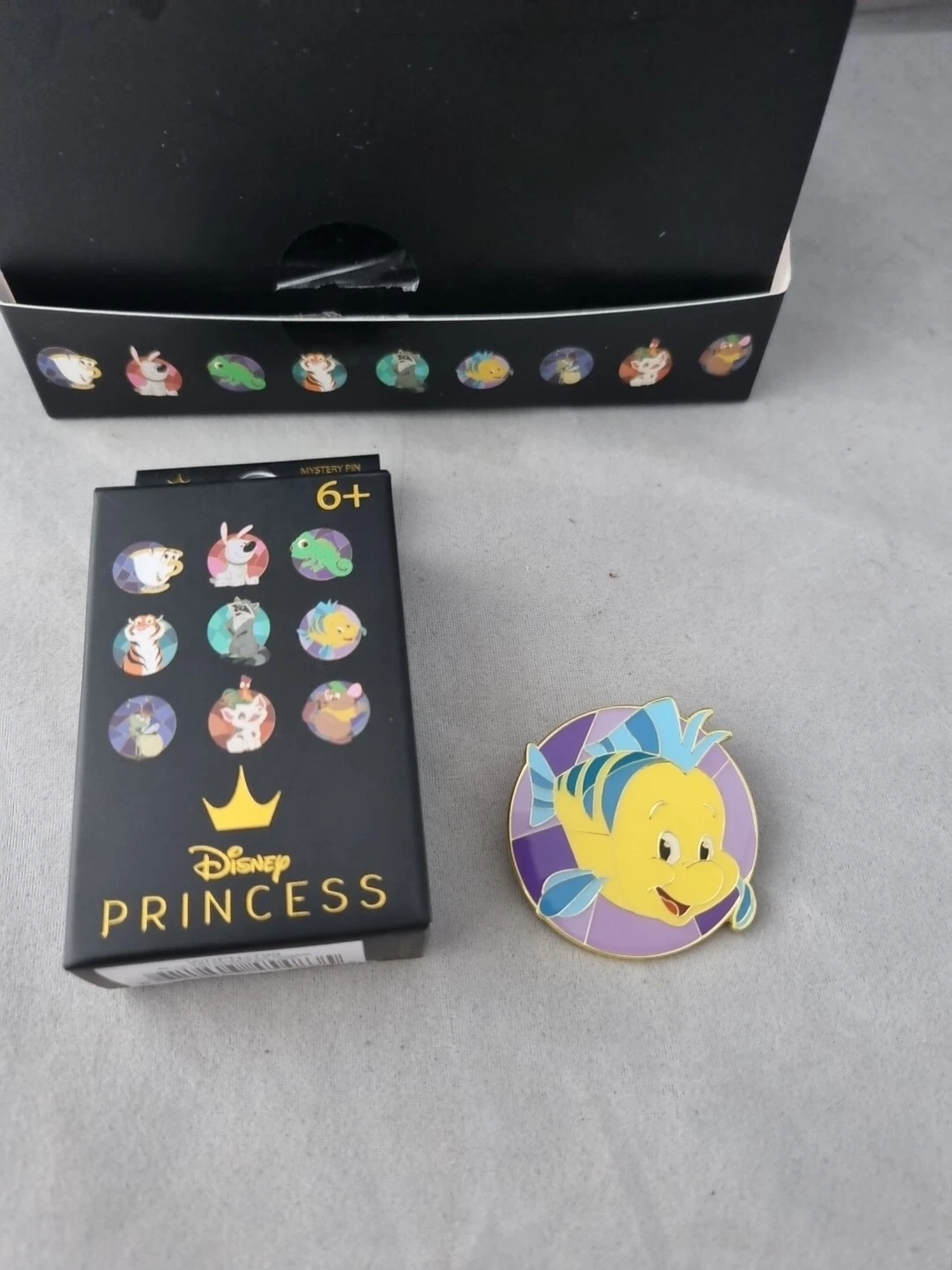 Loungefly Disney Pin Badge Princess Animal Stained Glass Flounder Little Mermaid