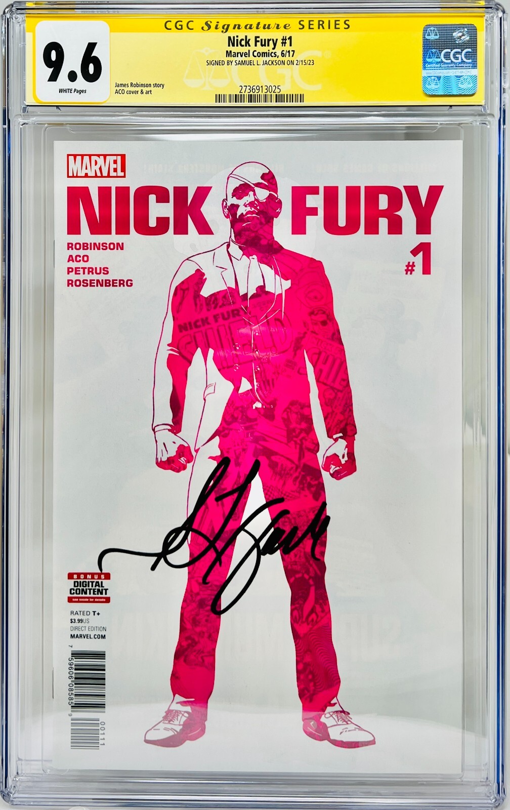 CGC Signature Series 9.6 Marvel Nick Fury #1 Signed by Samuel L. Jackson