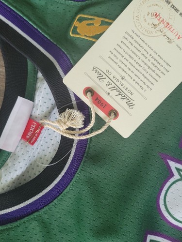 NEU AUTHENTIC VINTAGE RAY ALLEN MILWAUKEE BUCKS TRIKOT 48 XL MITCHELL NESS  - Bild 13 von 17